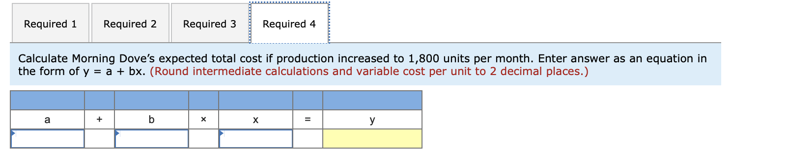 Morning Dove's utilities and maintenance costs are mixed with the fixed components