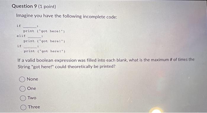 help! If a valid boolean expression was filled into each blank, what