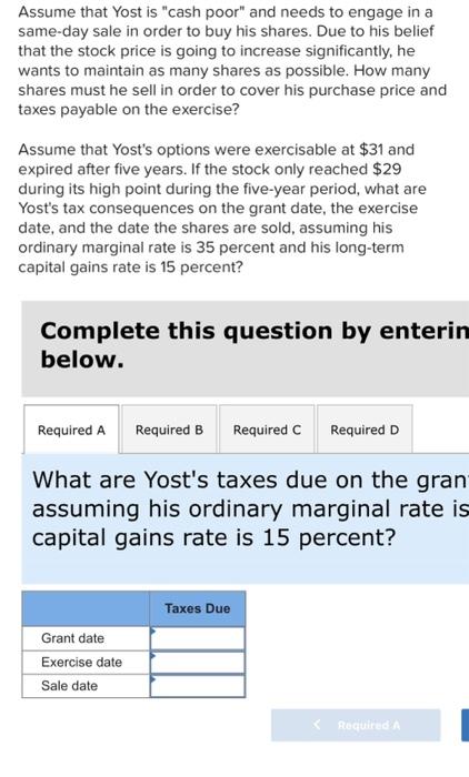 option gives Yost the right to purchase 10 shares of Cutter Corporation