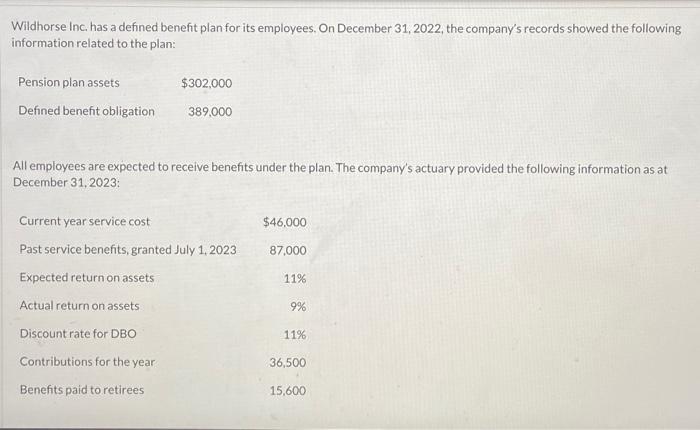 Please calculate defined benefit expense for 2023 using ASPE and IFRS.