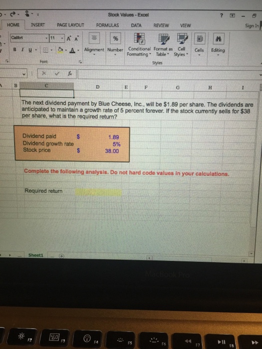  The next dividend payment by Blue Cheese. Inc., will be $1.89