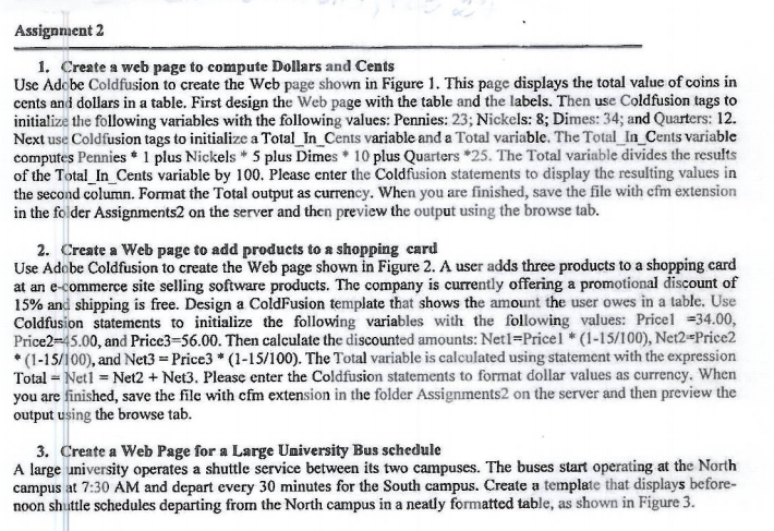  Looking for the code for each question Assignment 2 1. Create