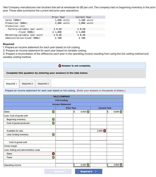 Please help me with requirement 1, 2, & 3 for this Income