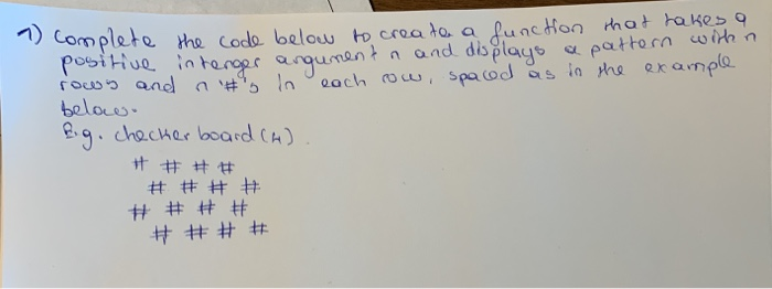  complete the code below to create a function that hakes a