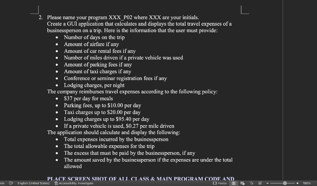 I need these codes in java please 2. Please name your program