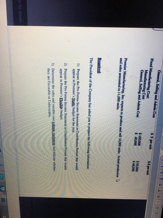 Manufacturing Inc., manufactures electronic devices and has established the following price and