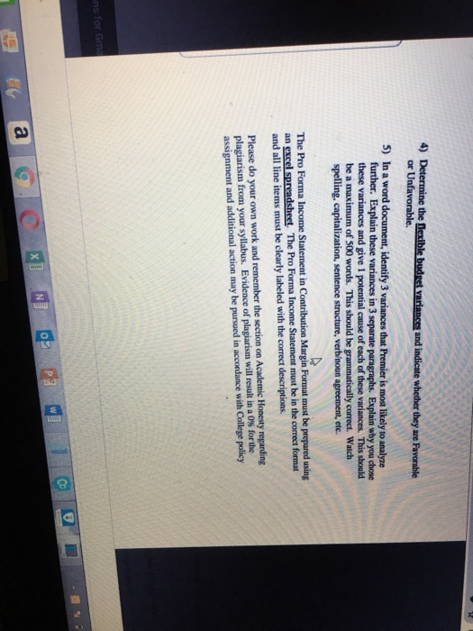 cost information Sales Price Variable Manufacturing Cost STANDARD S 50 per unit