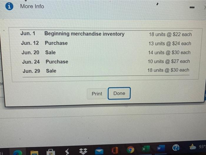 3. Compute ending merchandise inventory, cost of goods sold, and gross profit