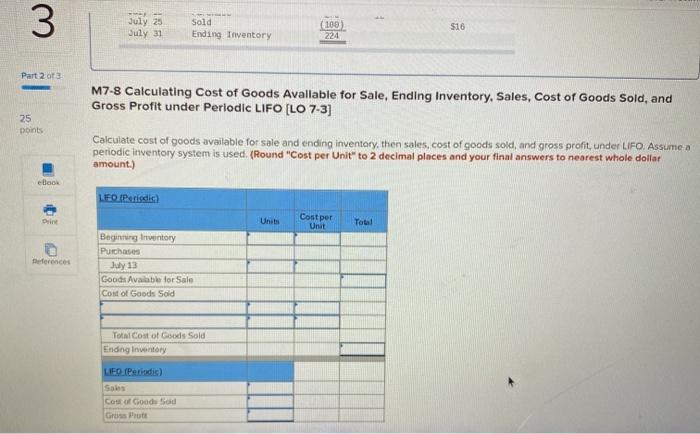 Required Information M7.7 to M7-9 Calculating Cost of Goods Available for Sale,