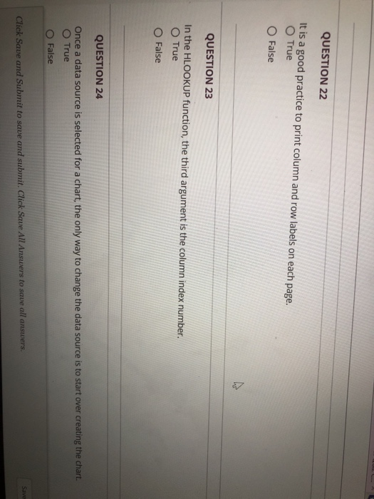  QUESTION 22 It is a good practice to print column and