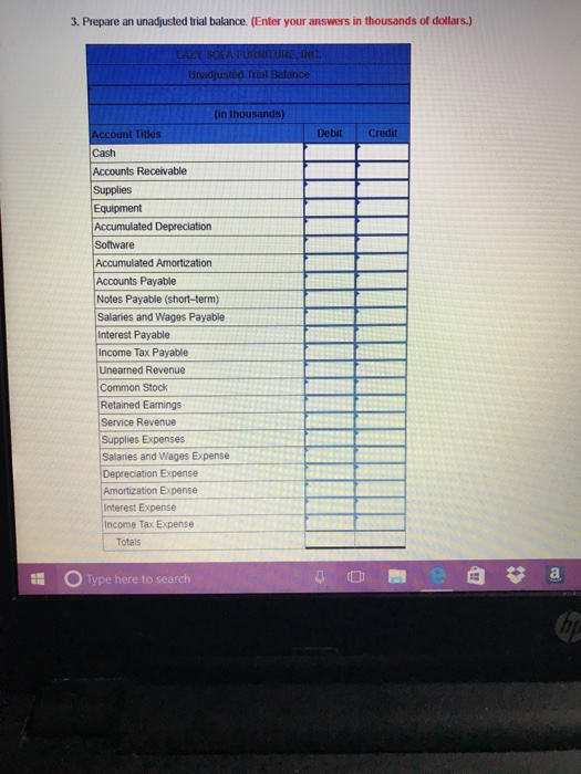 4 Accounts Receivable Supplies Equipment s o Accumulated Amortization Accounts Payable Notes