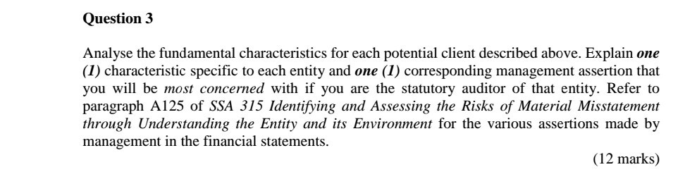 please help on this audit Question, thanks For question 2 Question