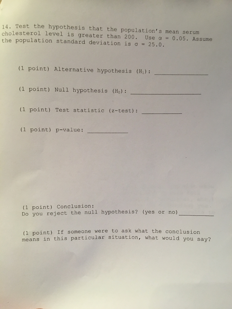 technology (computer, calculator, etc.) to obtain the results, you must state the