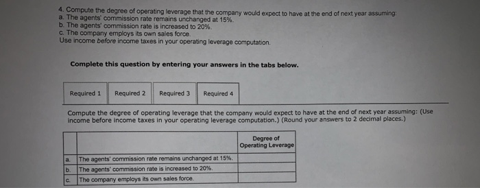 market its products. These agents are paid a sales commission of 15%