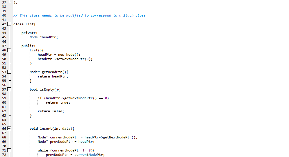 operations for a Stack can be accomplished using the insertAtIndex(0, data) deleteElement(0)