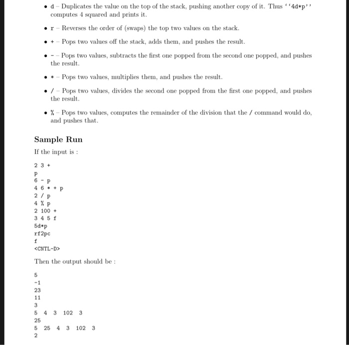 the assignment package. I included the default programs given with assignment at
