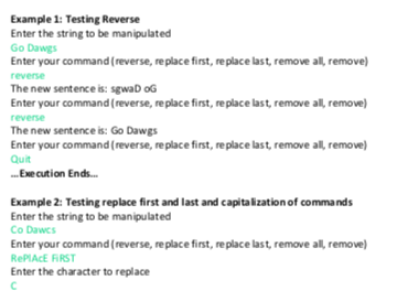 then manipulate that string using 5 basic commands. These manipulations will affect
