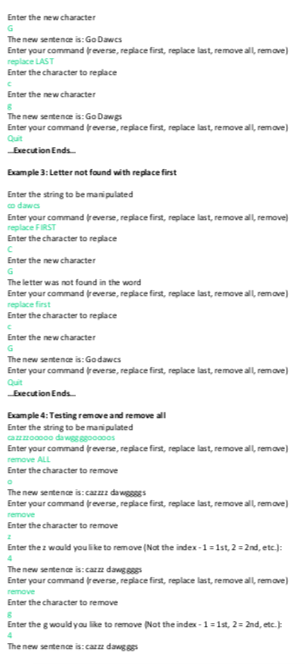 the successive commands that they make- look at the examples for a