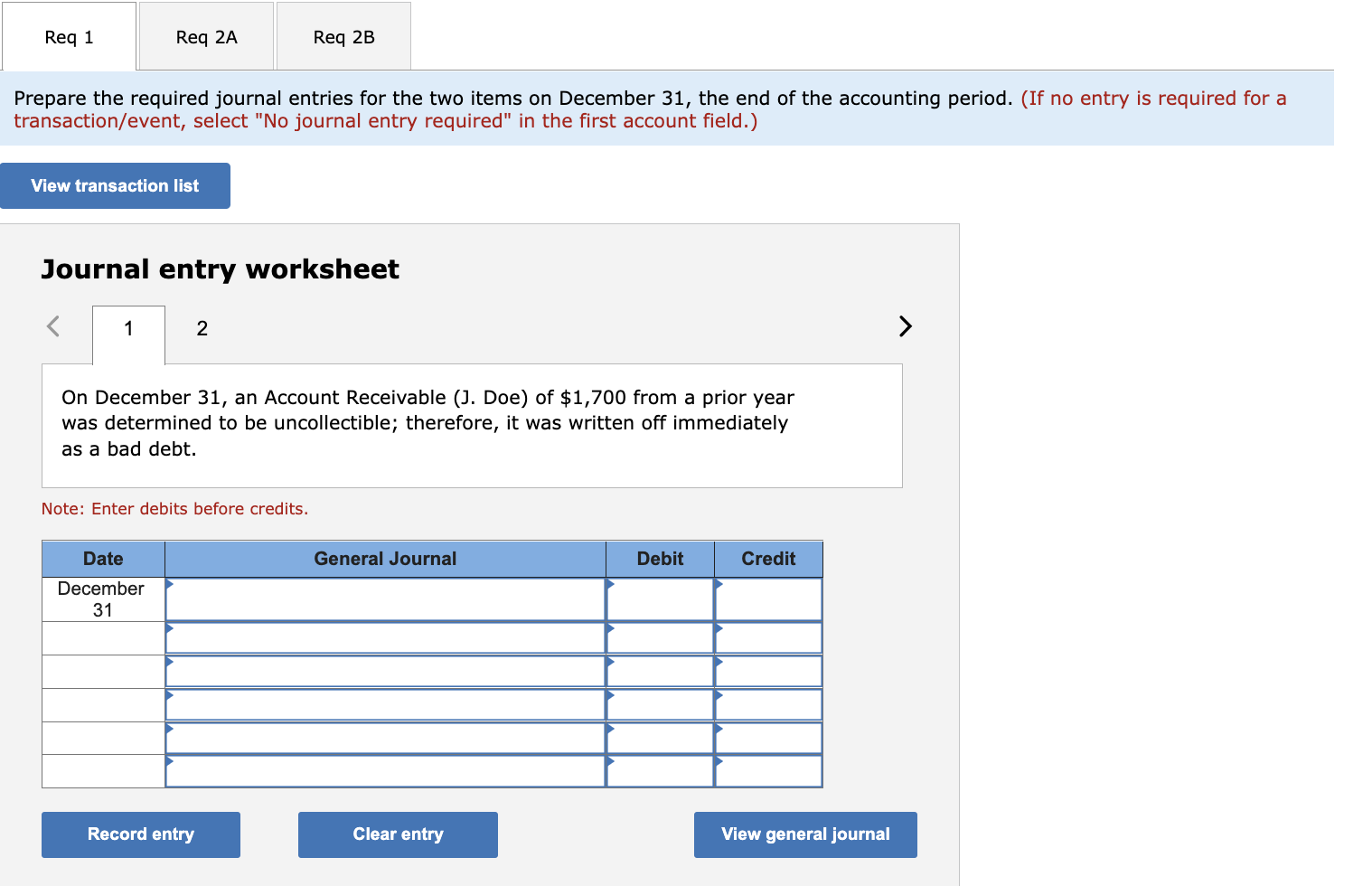 31, the end of the accounting period. 2.Show how the amounts related