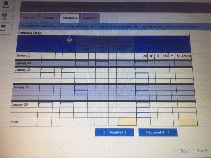 product. Units sold at Retail Units Acquired at Cost 150 units@ $7.50