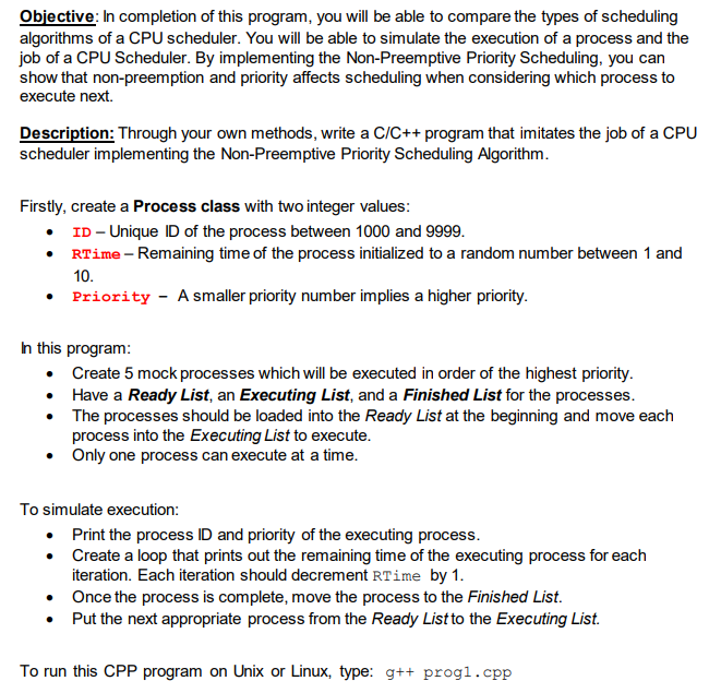  Objective: In completion of this program, you will be able to