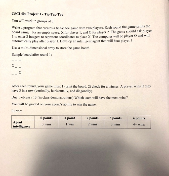  Help us code this using AI CSCI 404 Project 1 -