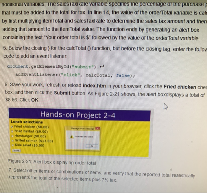 In your text editor, open index.htm from the HandsOn Project2-4 folder in