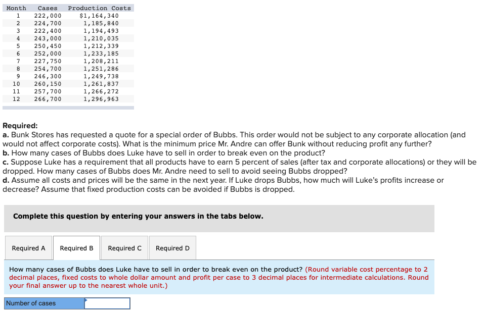 (LO 5-4,5,9) Luke Corporation produces a variety of products, each within their