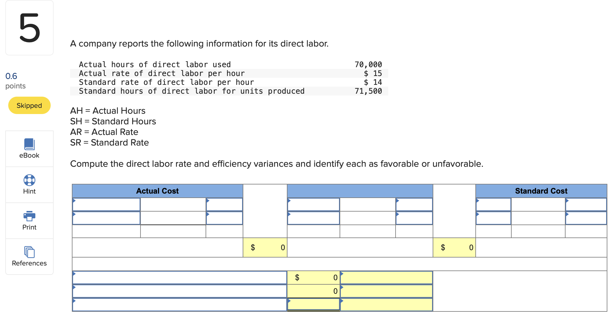 Please help me fill out the chart with the given information. Thank