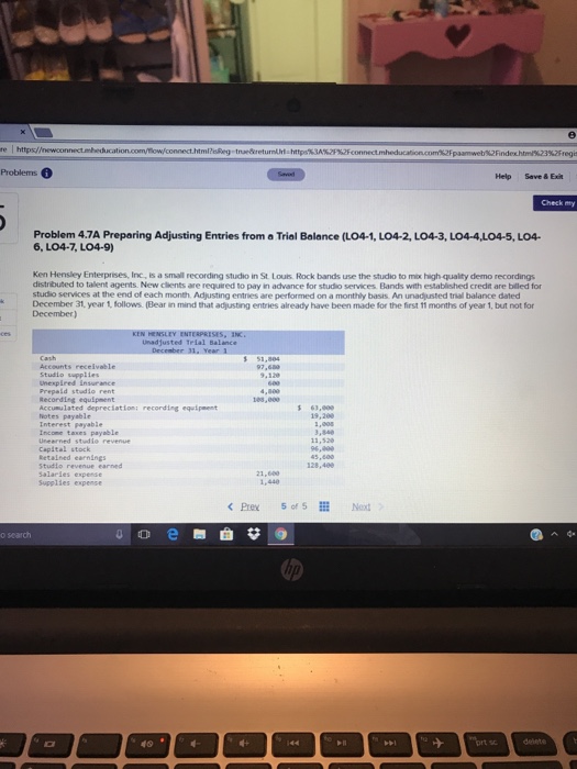  re | https/ Problems Help Save&Exit Check my Problem 4.7A Preparing