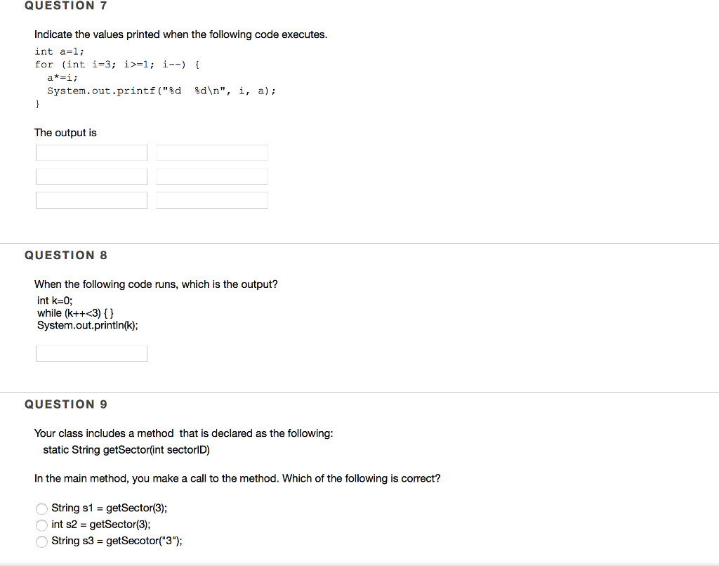 result 1. The class name is 2. The class has 3. The