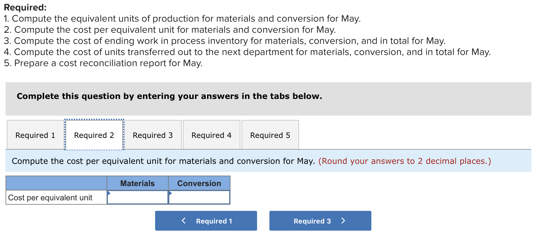 prior to completion. Information on work in the first department, Cooking, is