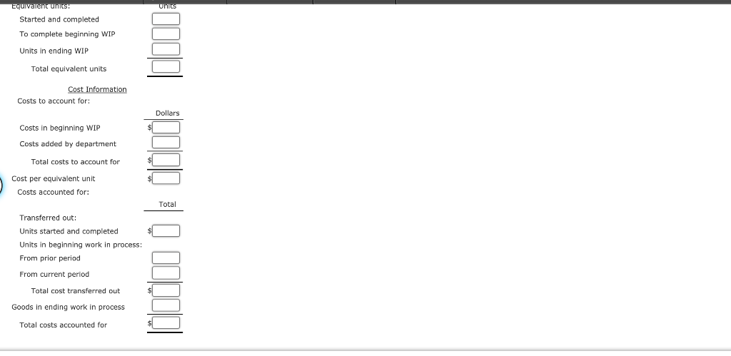 uses the FIFO method. All manufacturing costs are added uniformily, For July,