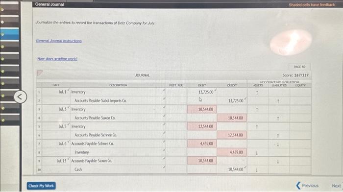 o following selected transactions were completed by Betz Compary during July of