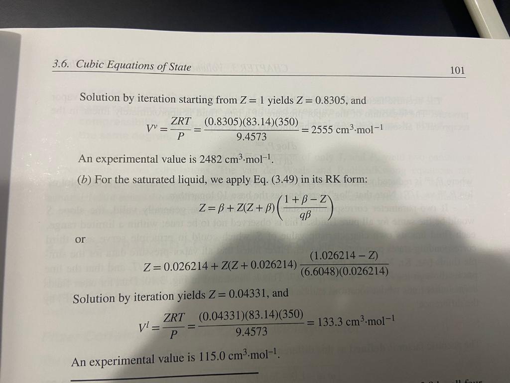 solution by iteration starting from z= 1 yields z = 0.8305