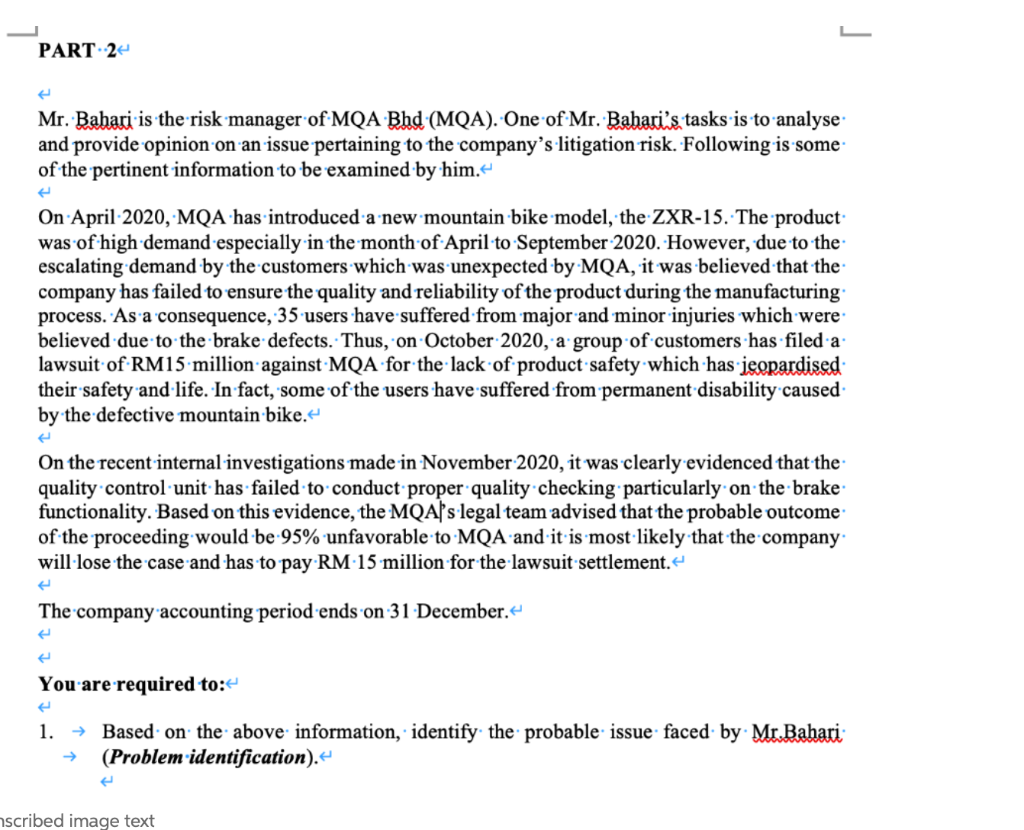  Don't write by hand pls PART 2 Mr. Babari is the