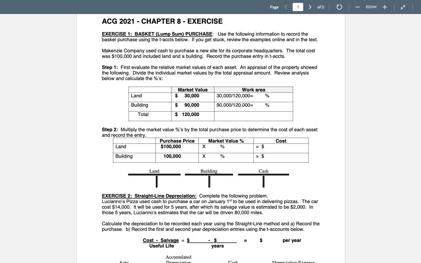  ACG 2021 - CHAPTER 8 - EXERCISE EXERCISE 1: BASKET (Lump