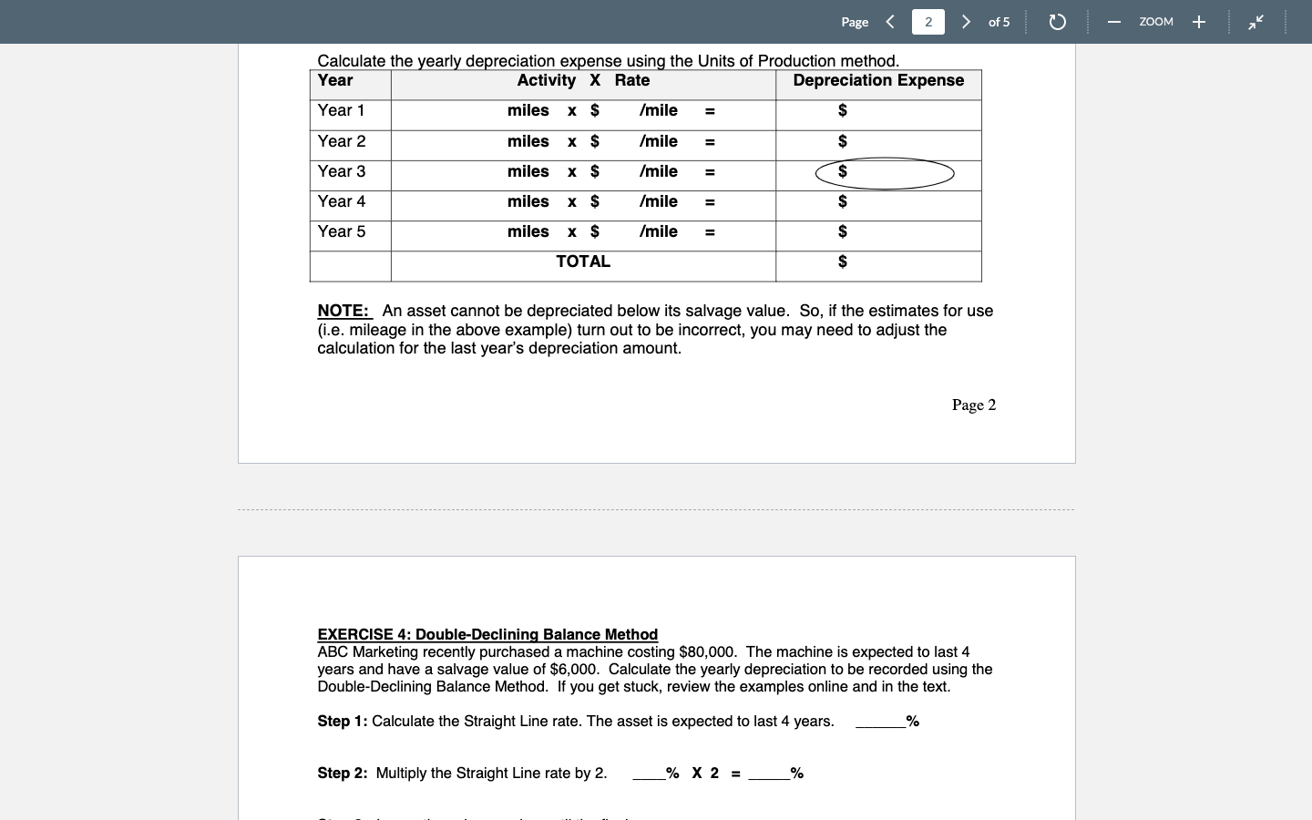 in the text. Makenzie Company used cash to purchase a new site