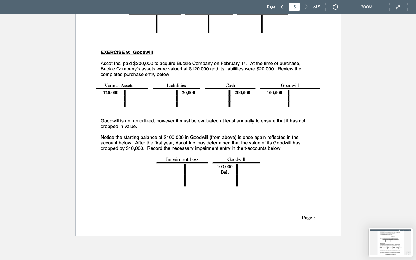 appraisal amount. Review analysis below and calculate the %'s: Land Building Total