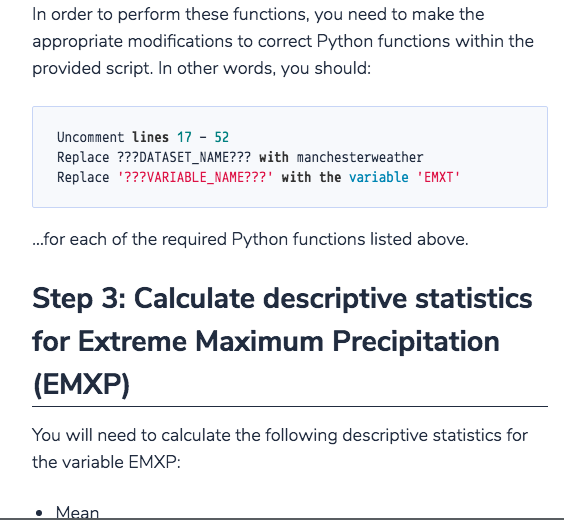 area of the course. Reach out to your instructor if you have