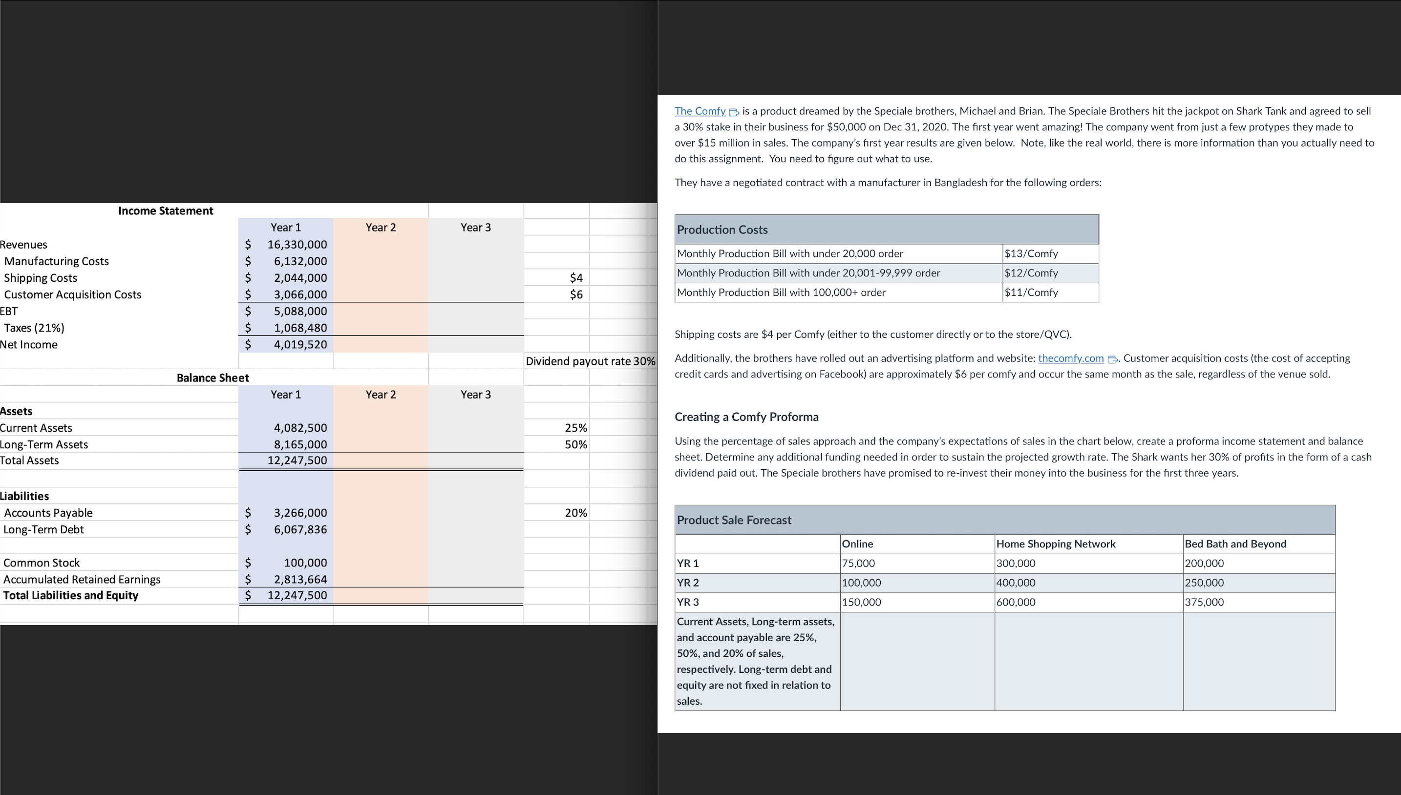  Shipping costs are $4 per Comfy (either to the customer directly