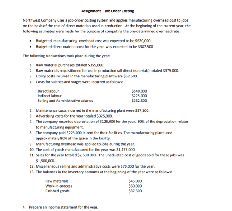 TO CONFIRM I NEED ANSWER TO THE QUESTION 4 - INCOME