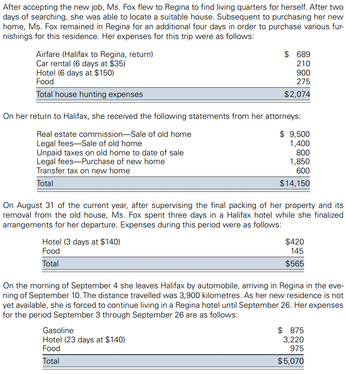 be $7,154 AP 9-2 (Moving Expenses) In May of the current year,