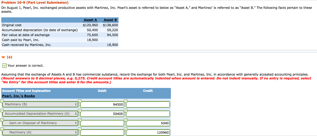 i need help solving part B please!! Problem 10-9 (Part Level Submission)