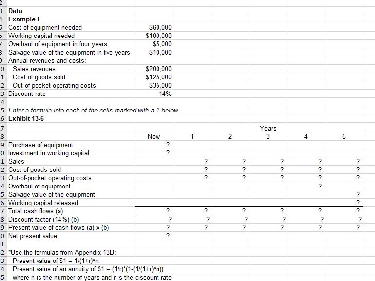 If you could please include the Excel file for this and