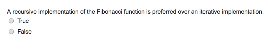True or False: A recursive function without an appropriate base case to