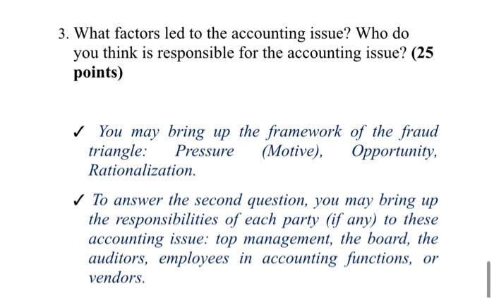 Case study: Accounting fraud at Tesco stores (A)long answer please 3. What