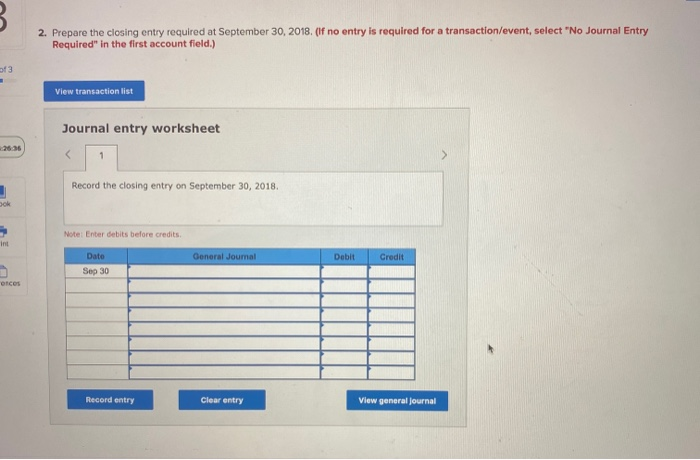 Journal Entry, and Post-Closing Trial Balance [LO 4-3, LO 4-5) (The following