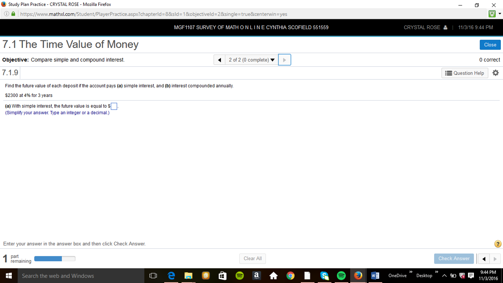 8&sld 1&objectiveld 2&single true&centerwin yes MGF 1107 SURVEY OF MATH ONLINE CYNTHIA