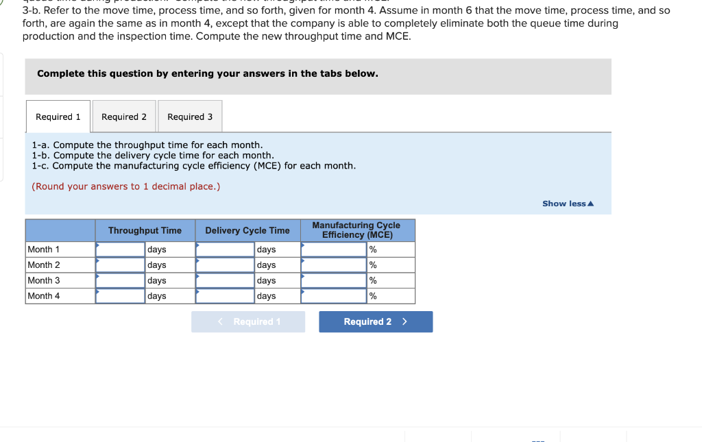 (days) Manufacturing cycle efficiency (MCE) Percentage of on-time deliveries Total sales (units)